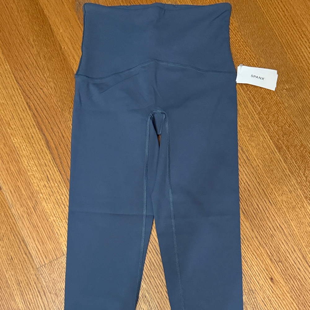 SPANX Women's High-Waisted Blue Leggings - Workout Leggings